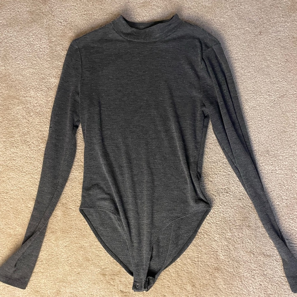 Charcoal Bodysuit in Medium